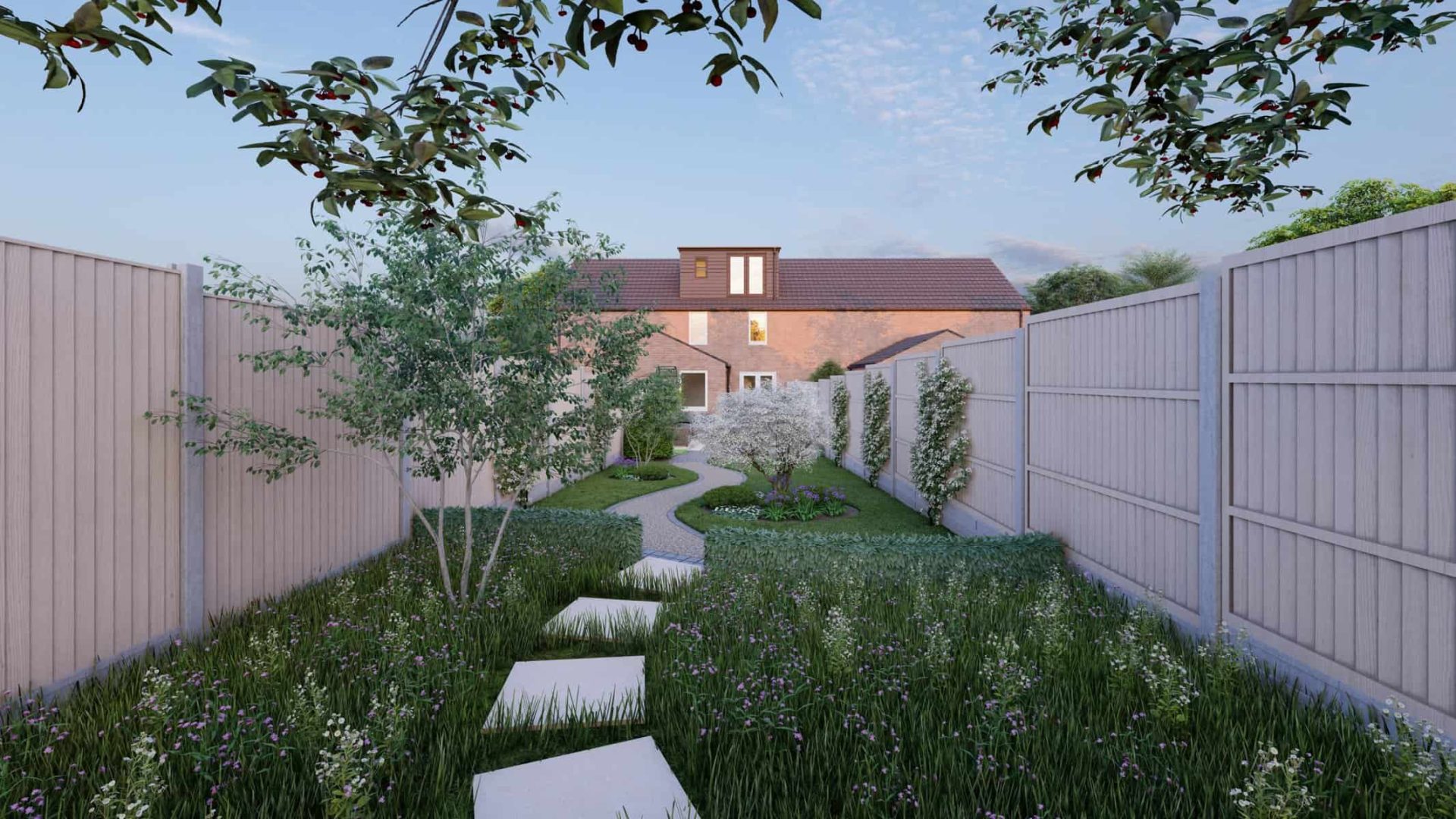 Long Narrow Garden Design garden design project