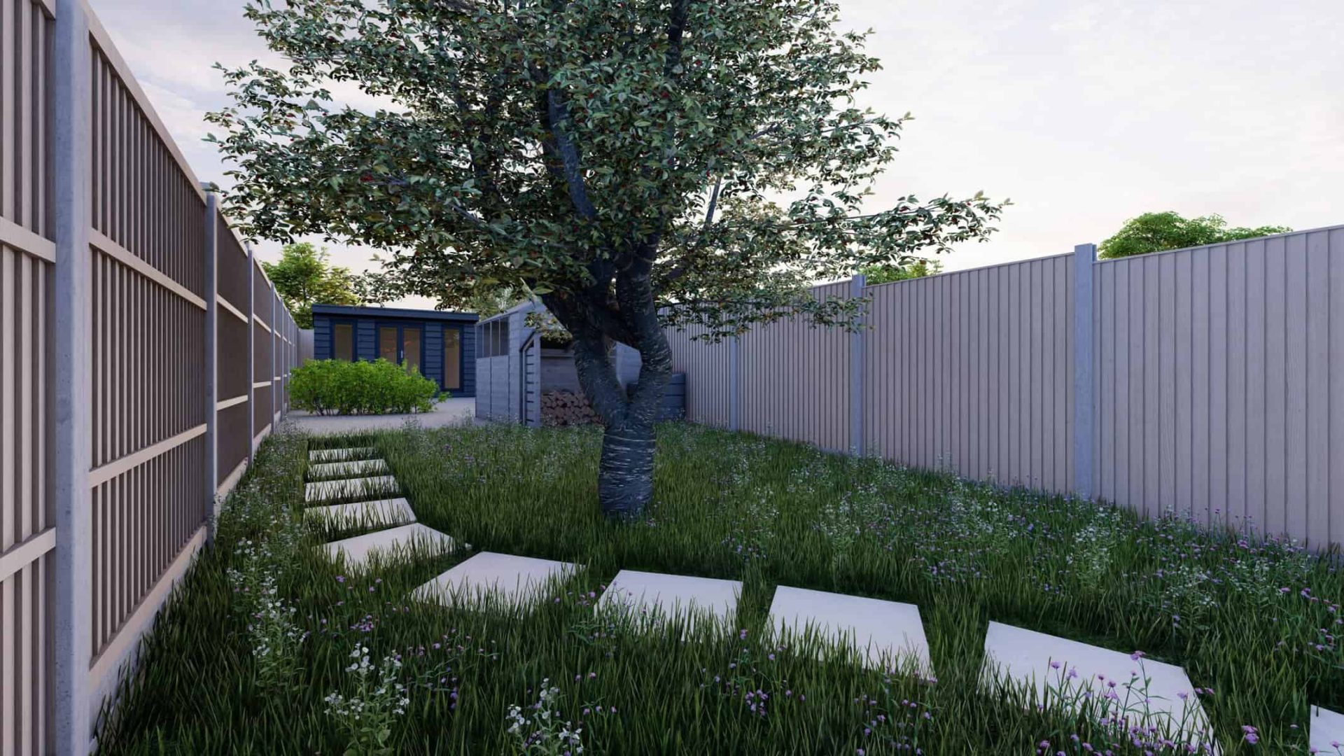 Long Narrow Garden Design garden design project