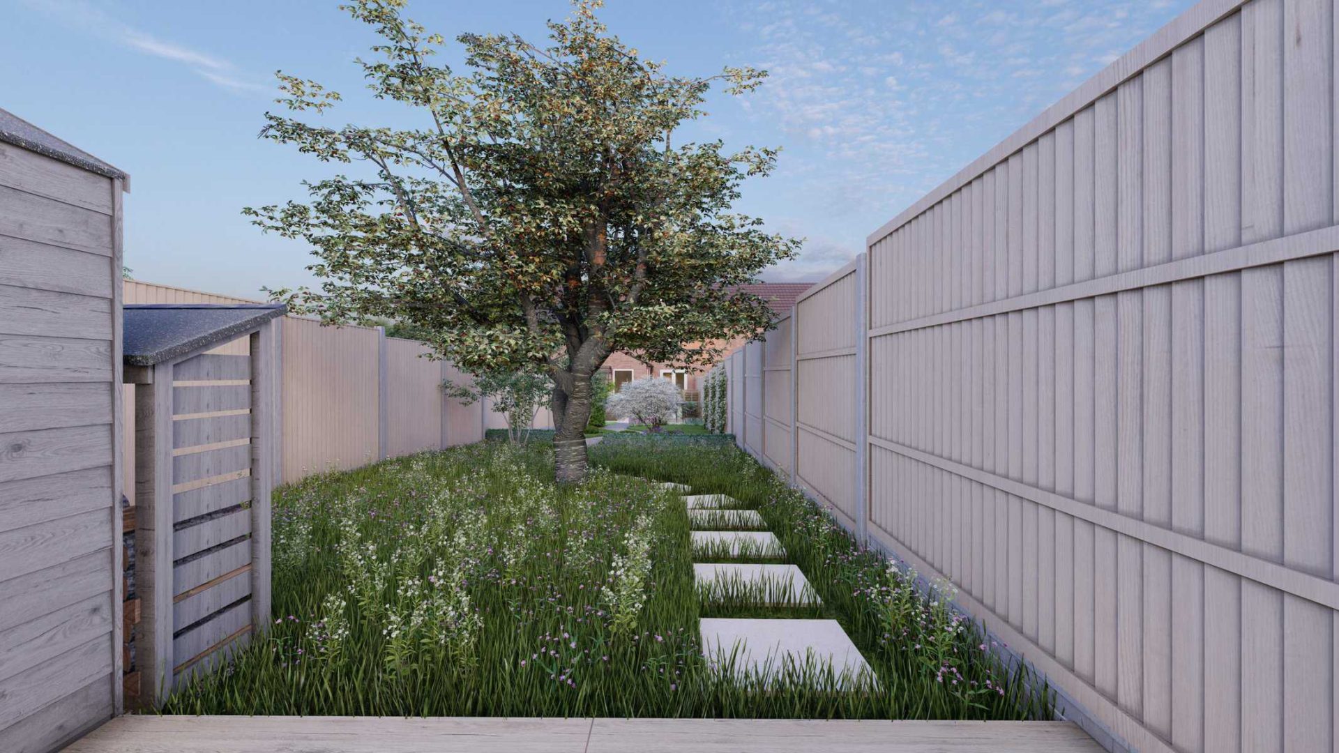 Long Narrow Garden Design garden design project