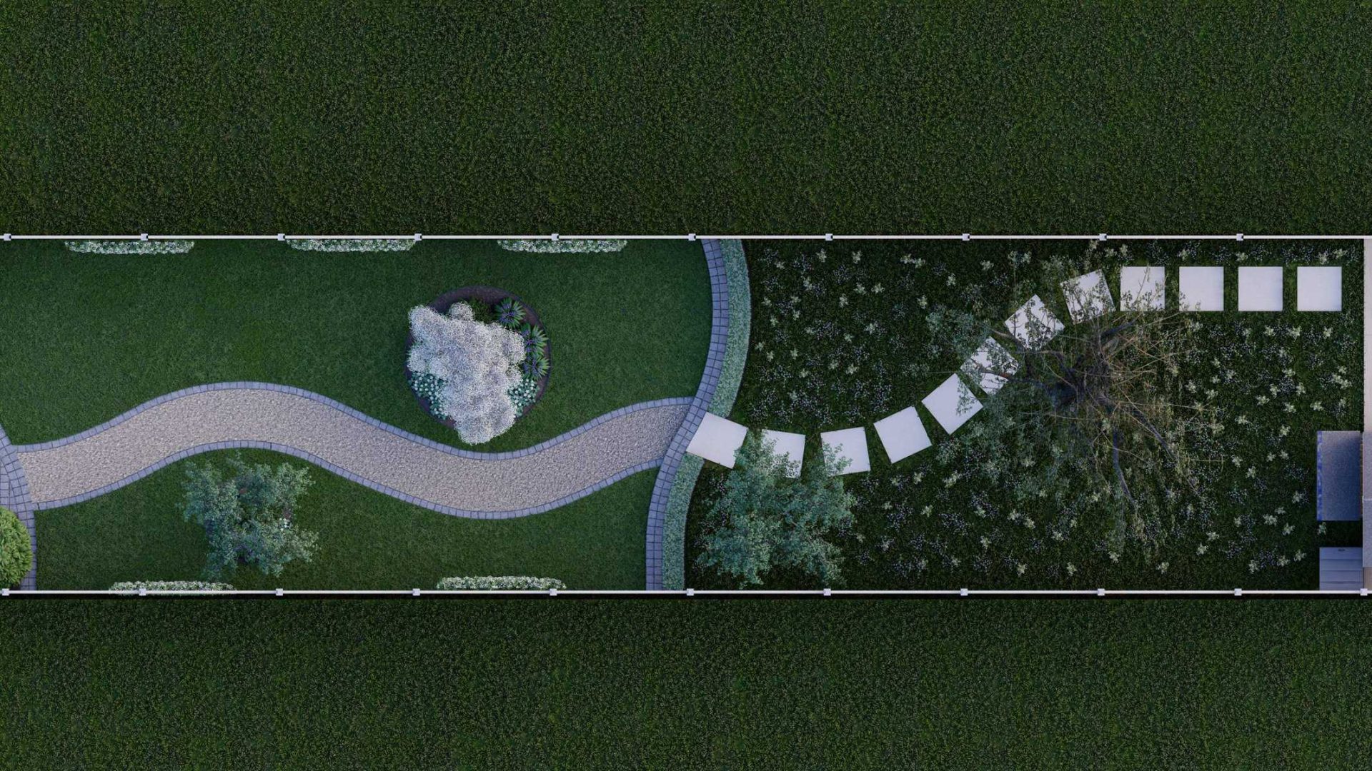Long Narrow Garden Design garden design project