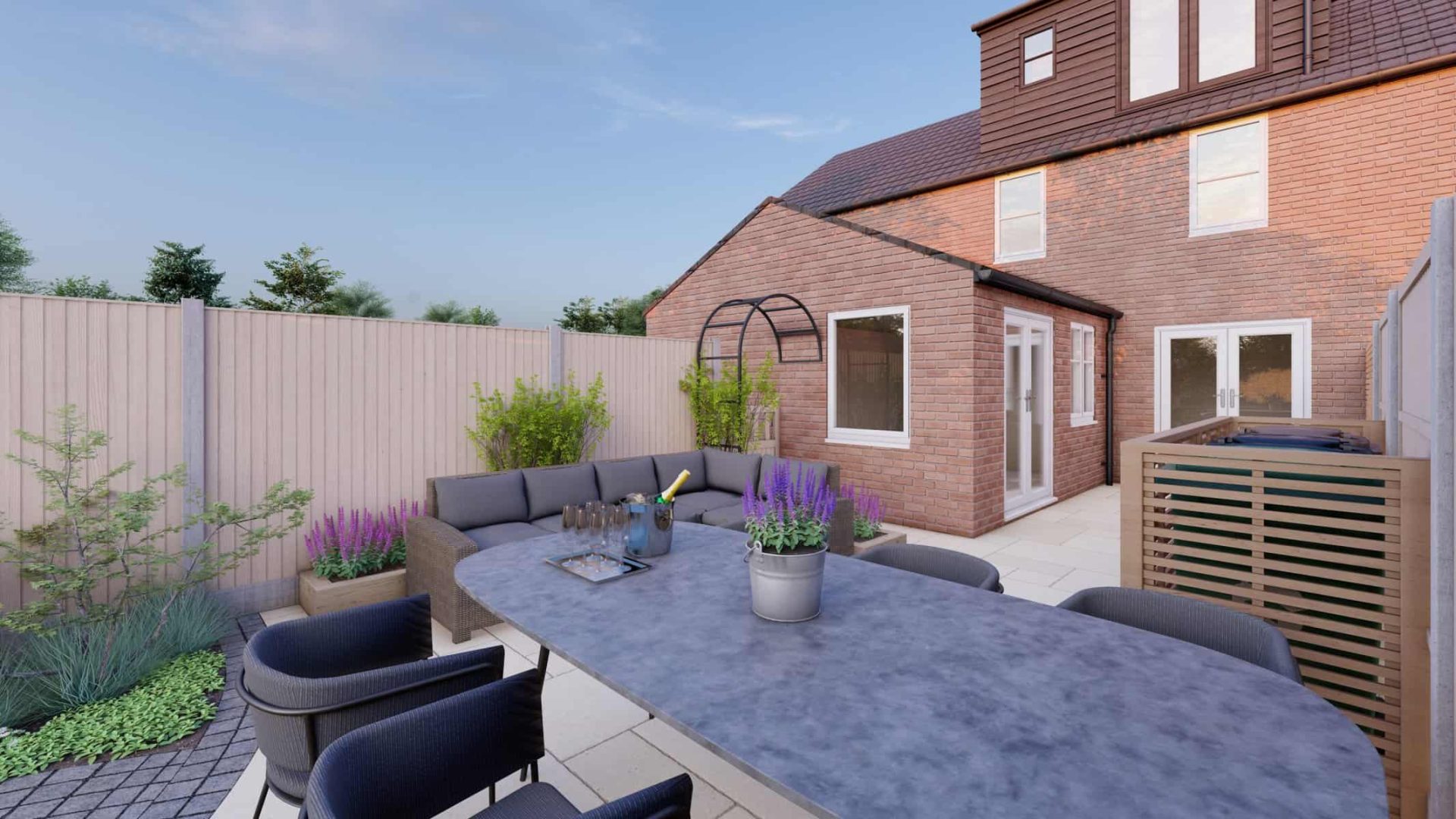 Long Narrow Garden Design garden design project