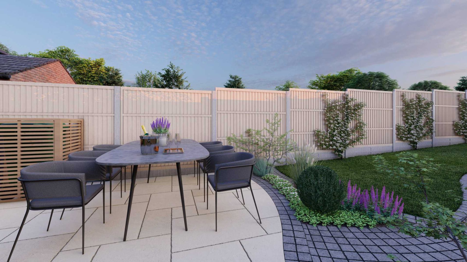 Long Narrow Garden Design garden design project