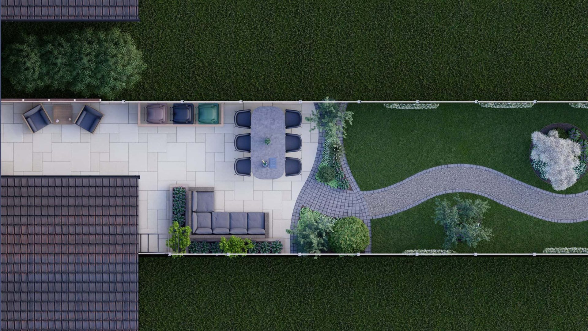 Long Narrow Garden Design garden design project