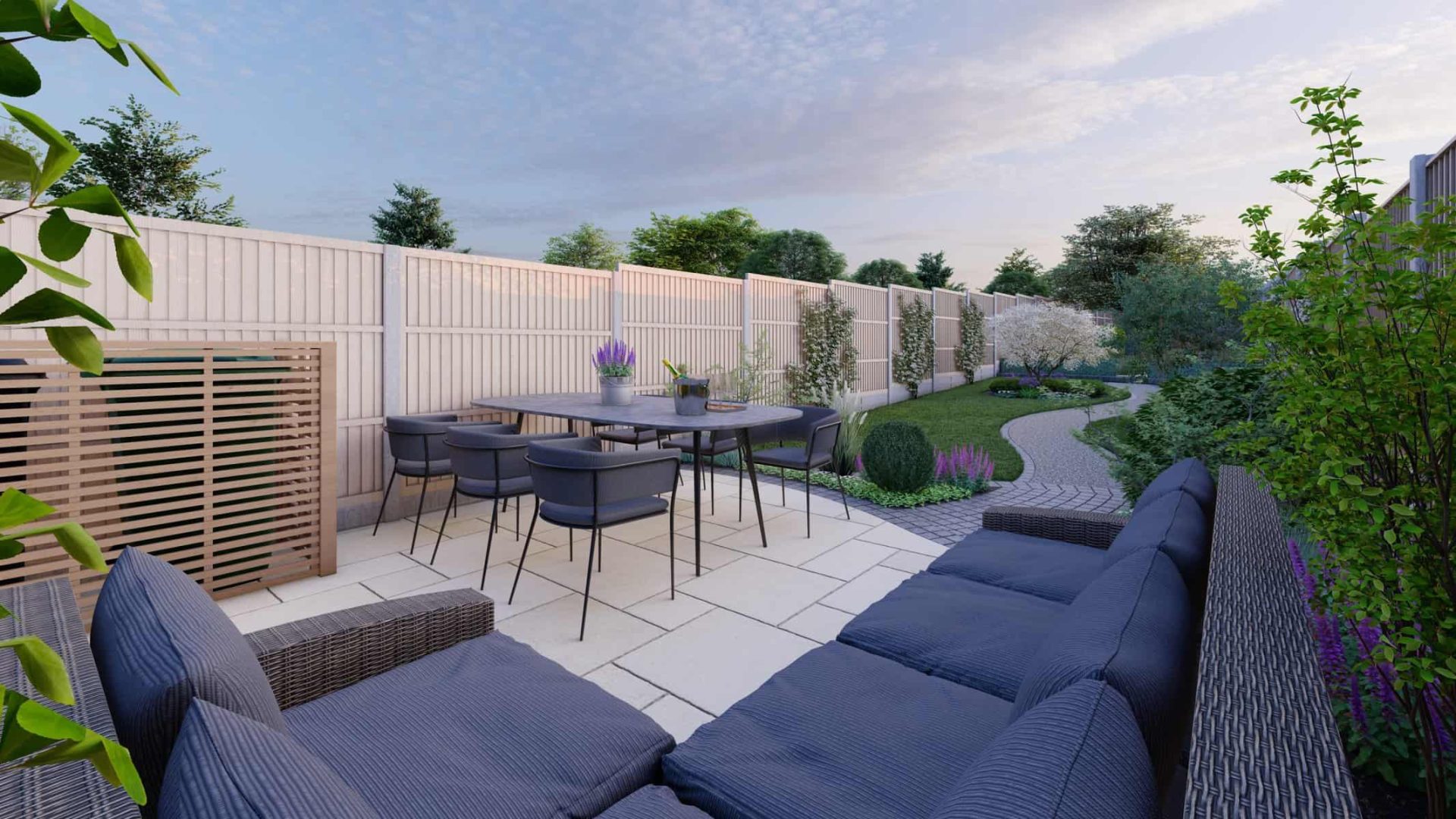 Long Narrow Garden Design garden design project