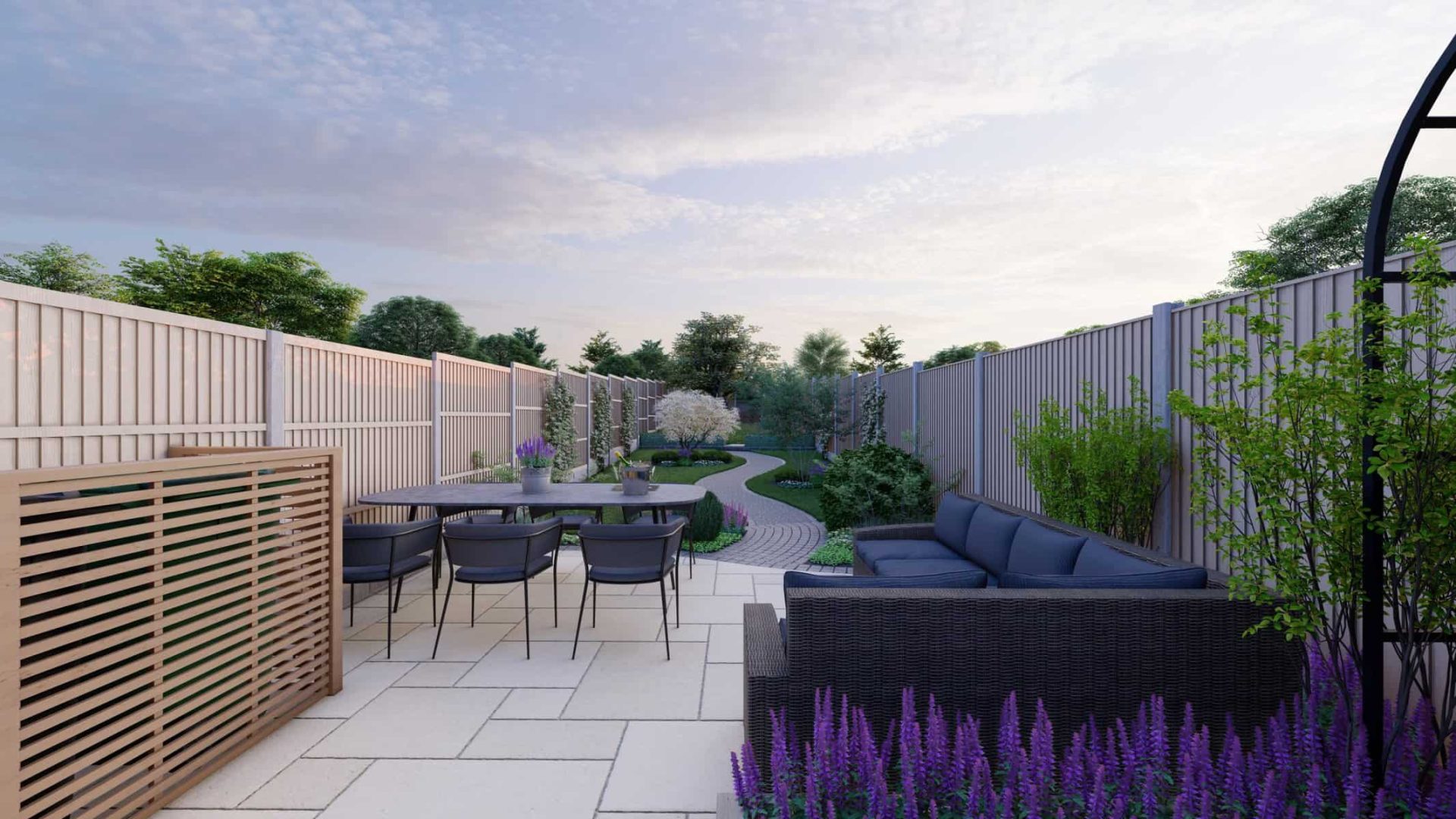 Long Narrow Garden Design garden design project