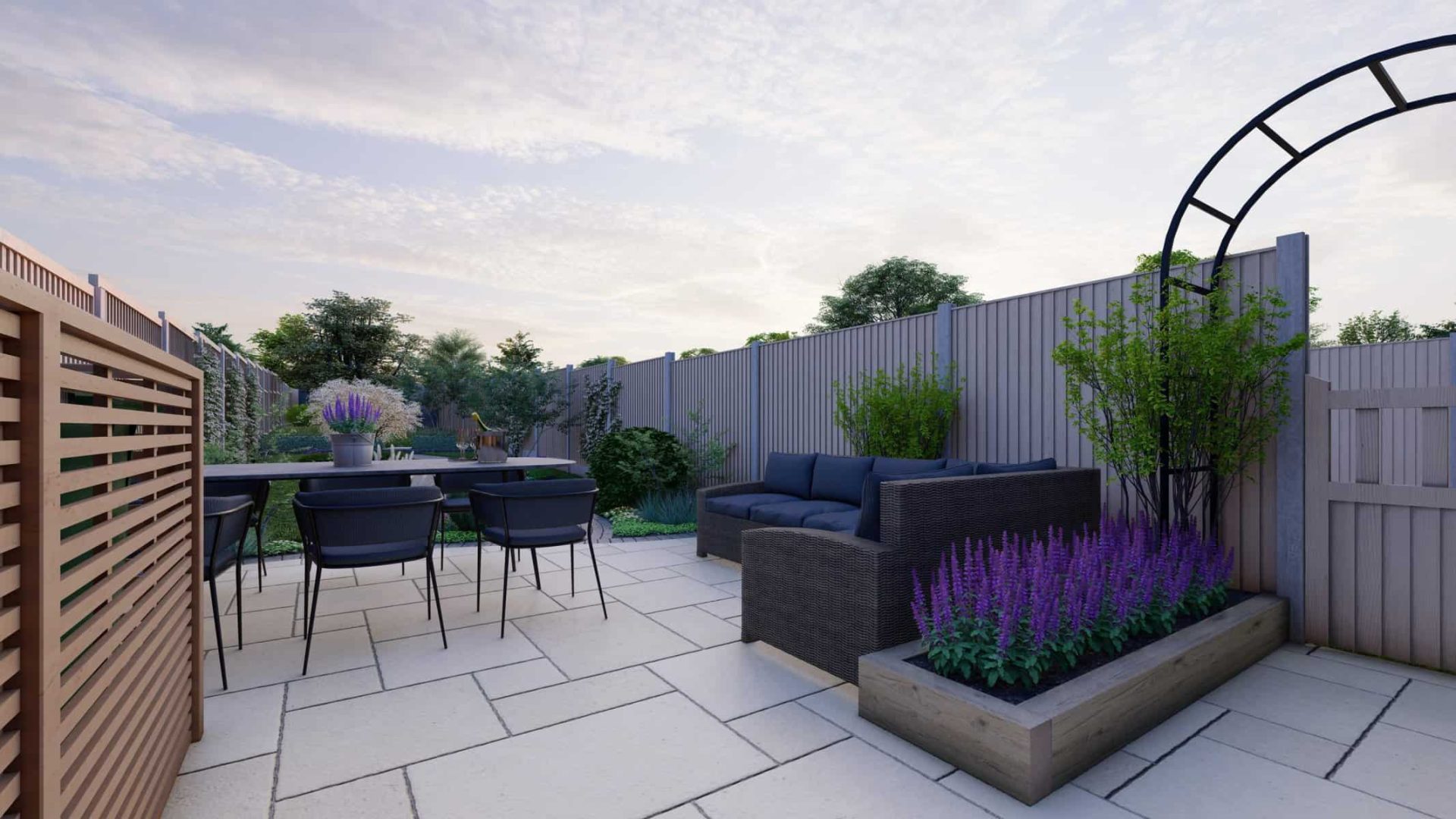 Long Narrow Garden Design garden design project