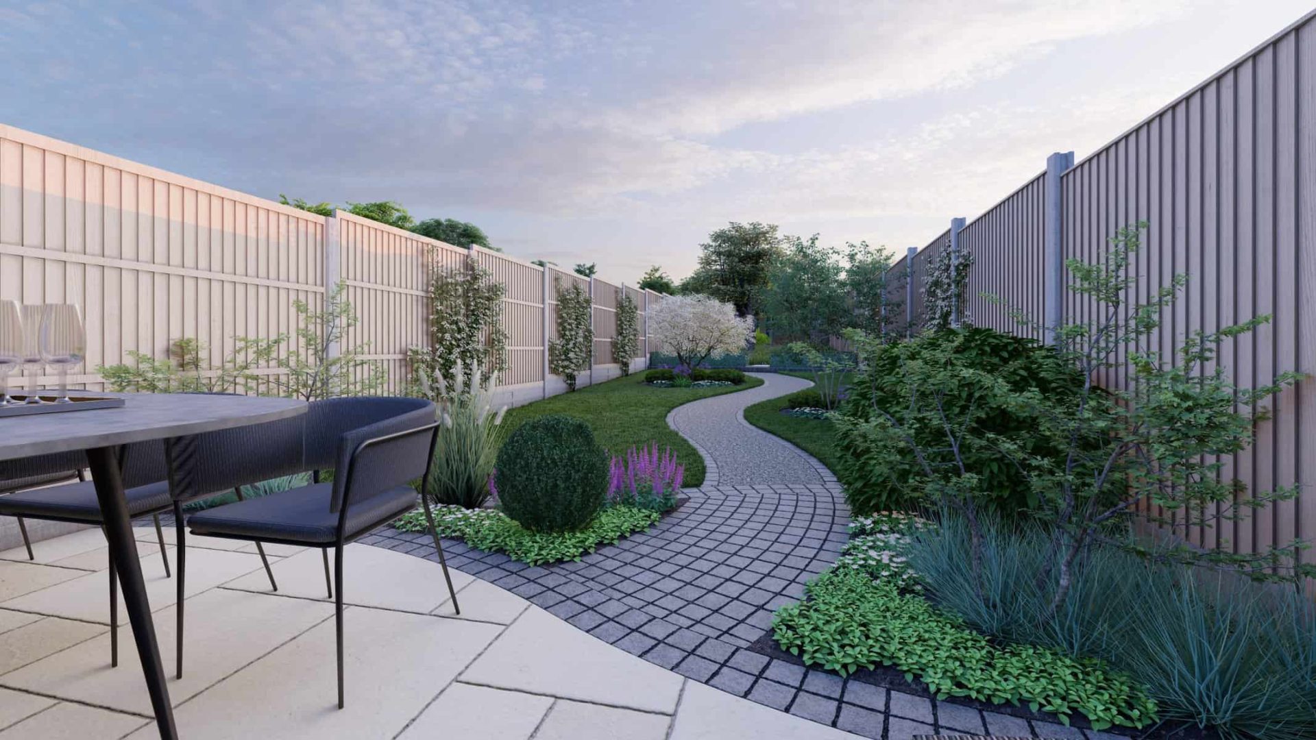 Long Narrow Garden Design garden design project
