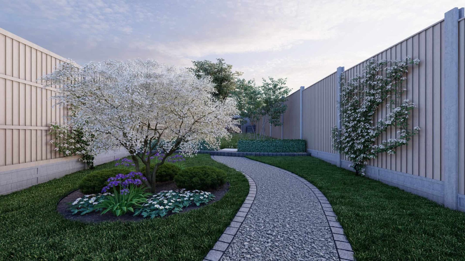 Long Narrow Garden Design garden design project