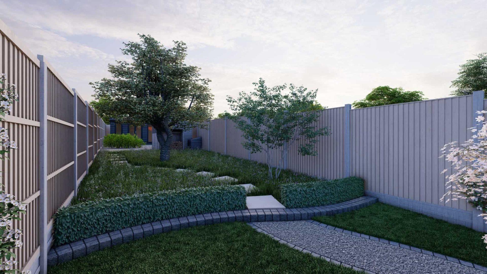 Long Narrow Garden Design garden design project