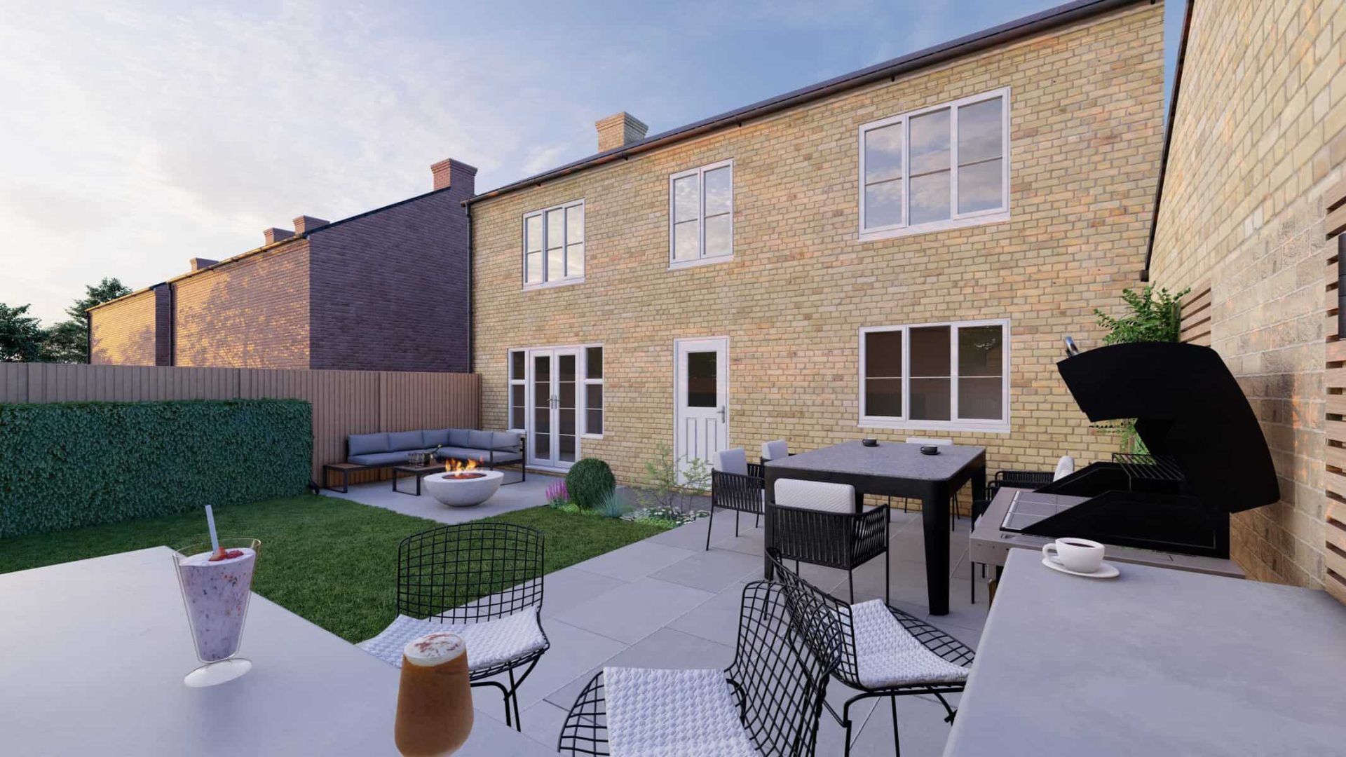 Newbuild Entertaining Space garden design project