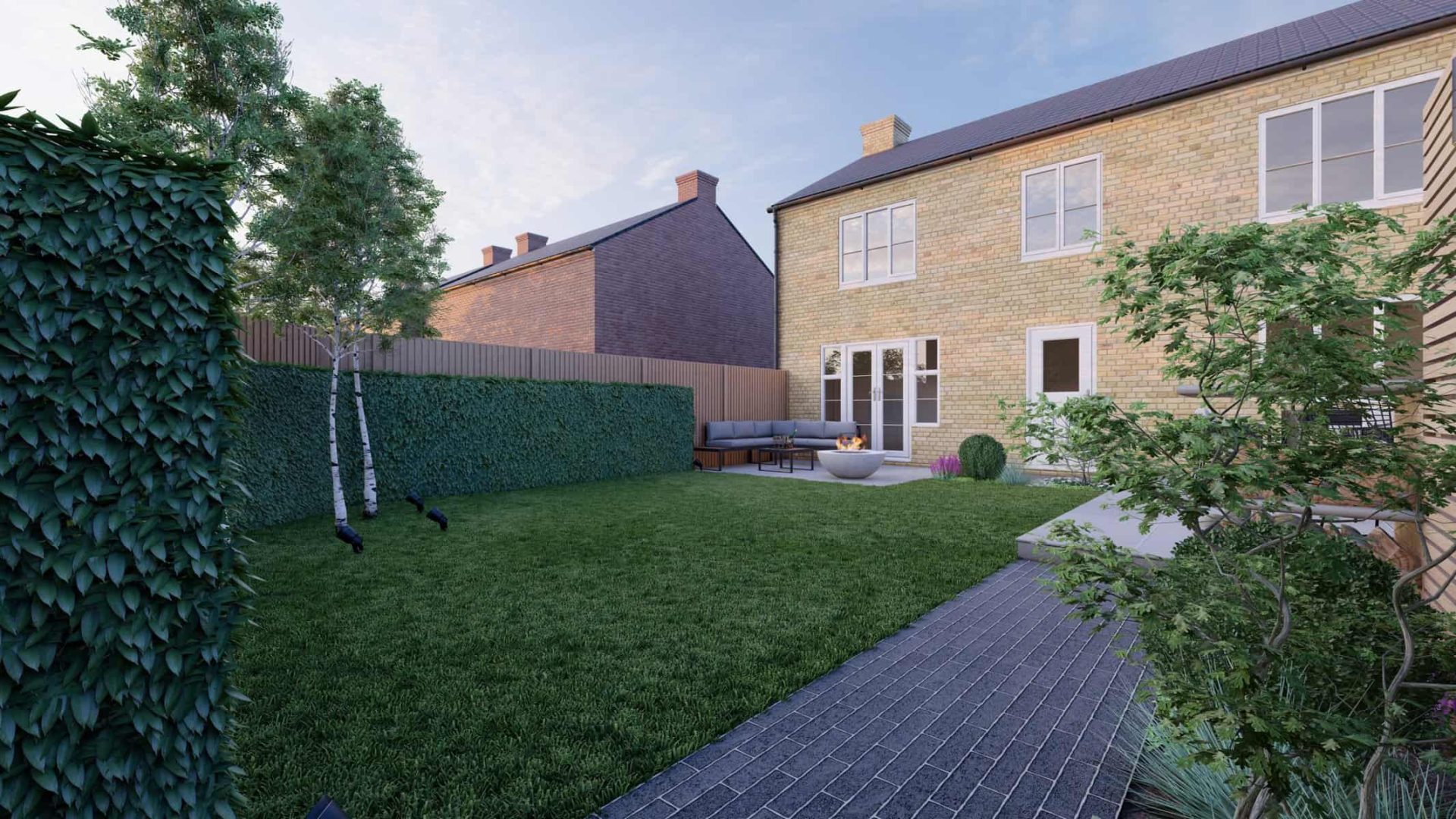 Newbuild Entertaining Space garden design project
