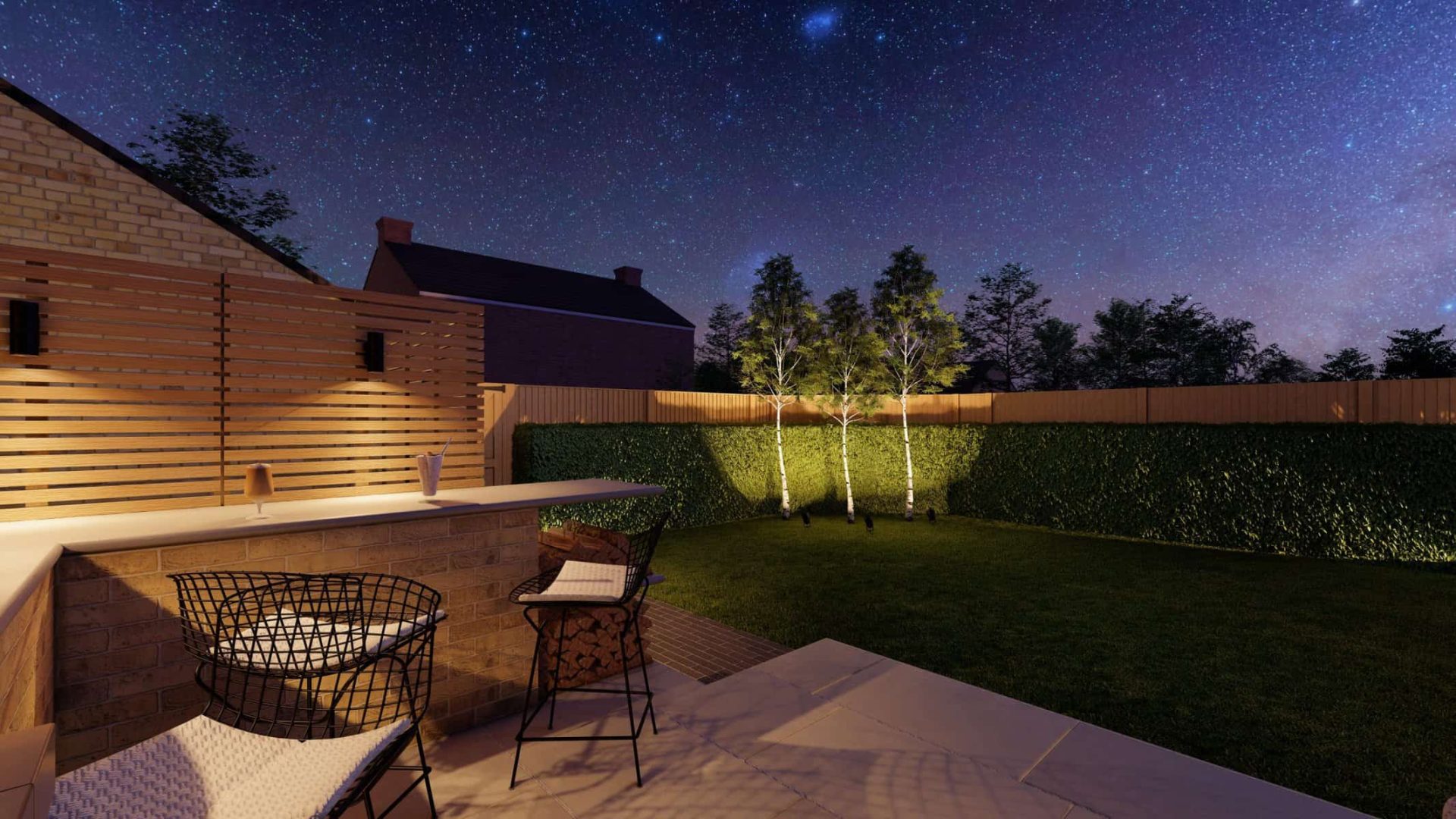 Newbuild Entertaining Space garden design project