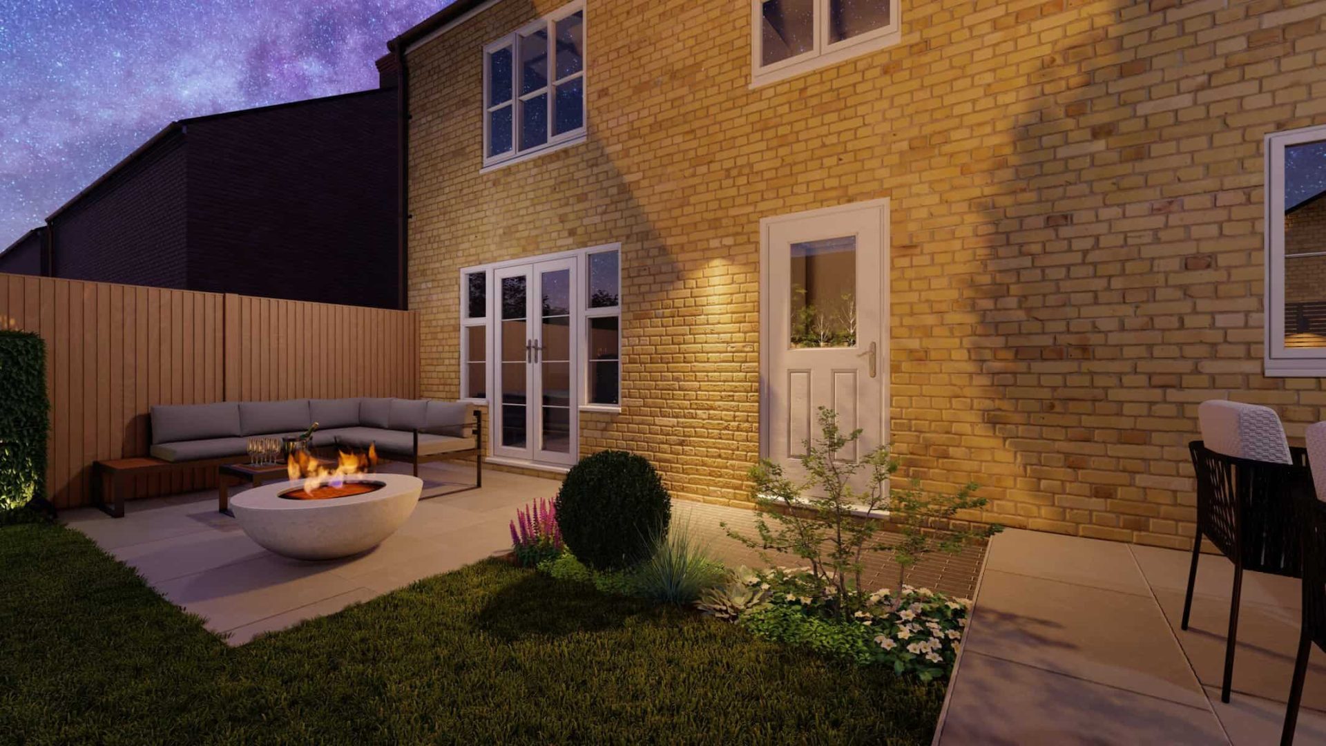 Newbuild Entertaining Space garden design project