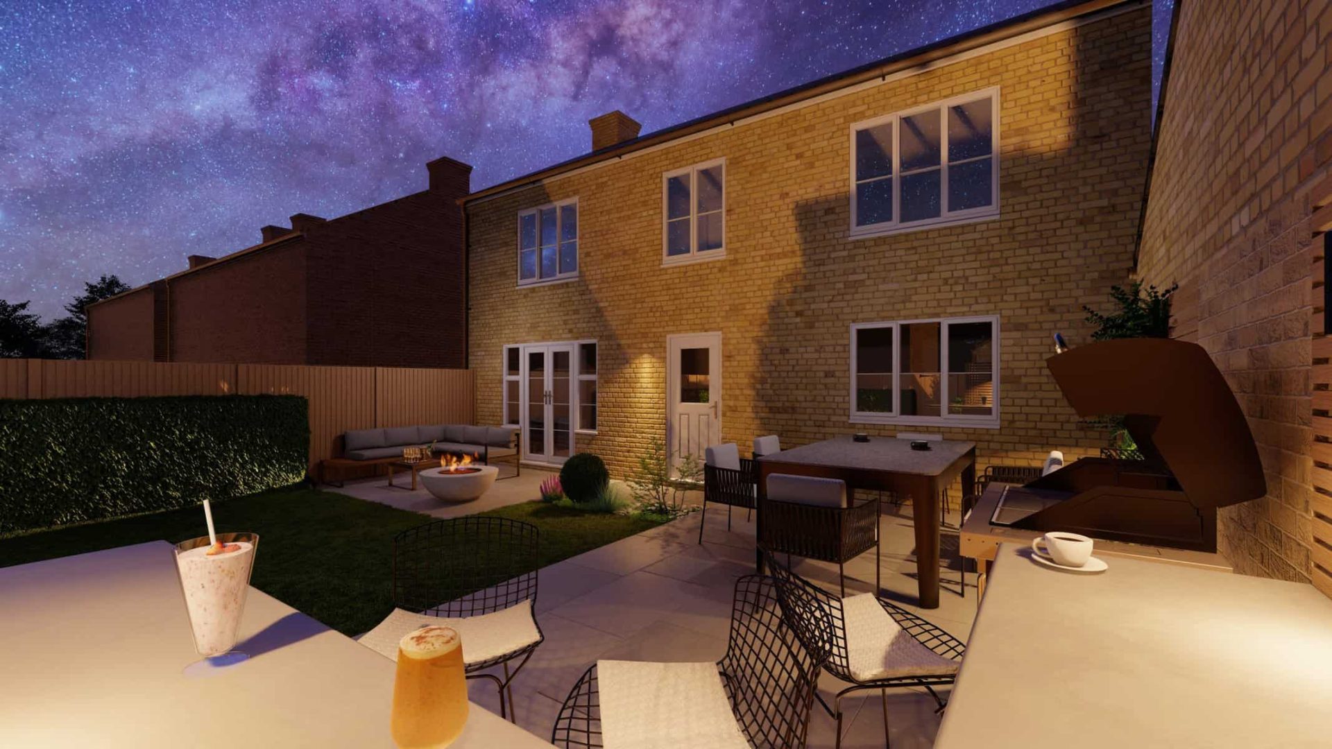 Newbuild Entertaining Space garden design project