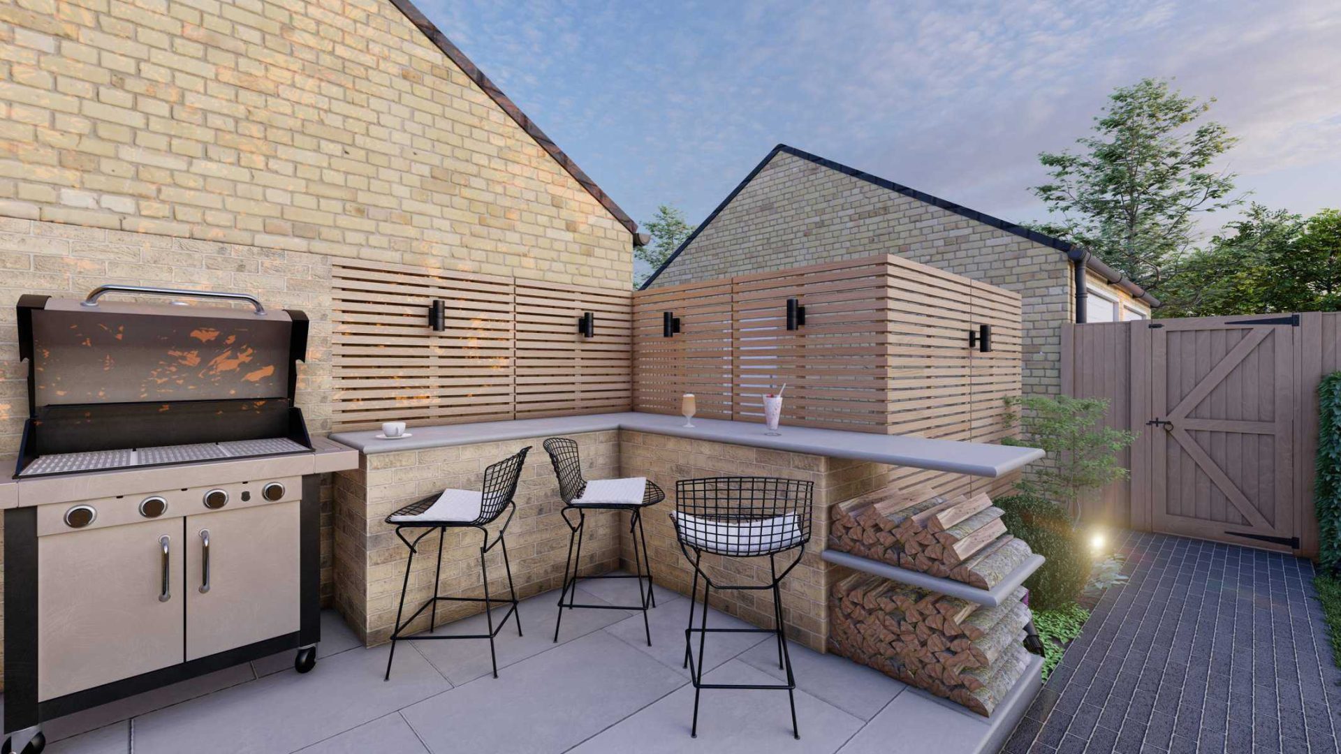 Newbuild Entertaining Space garden design project