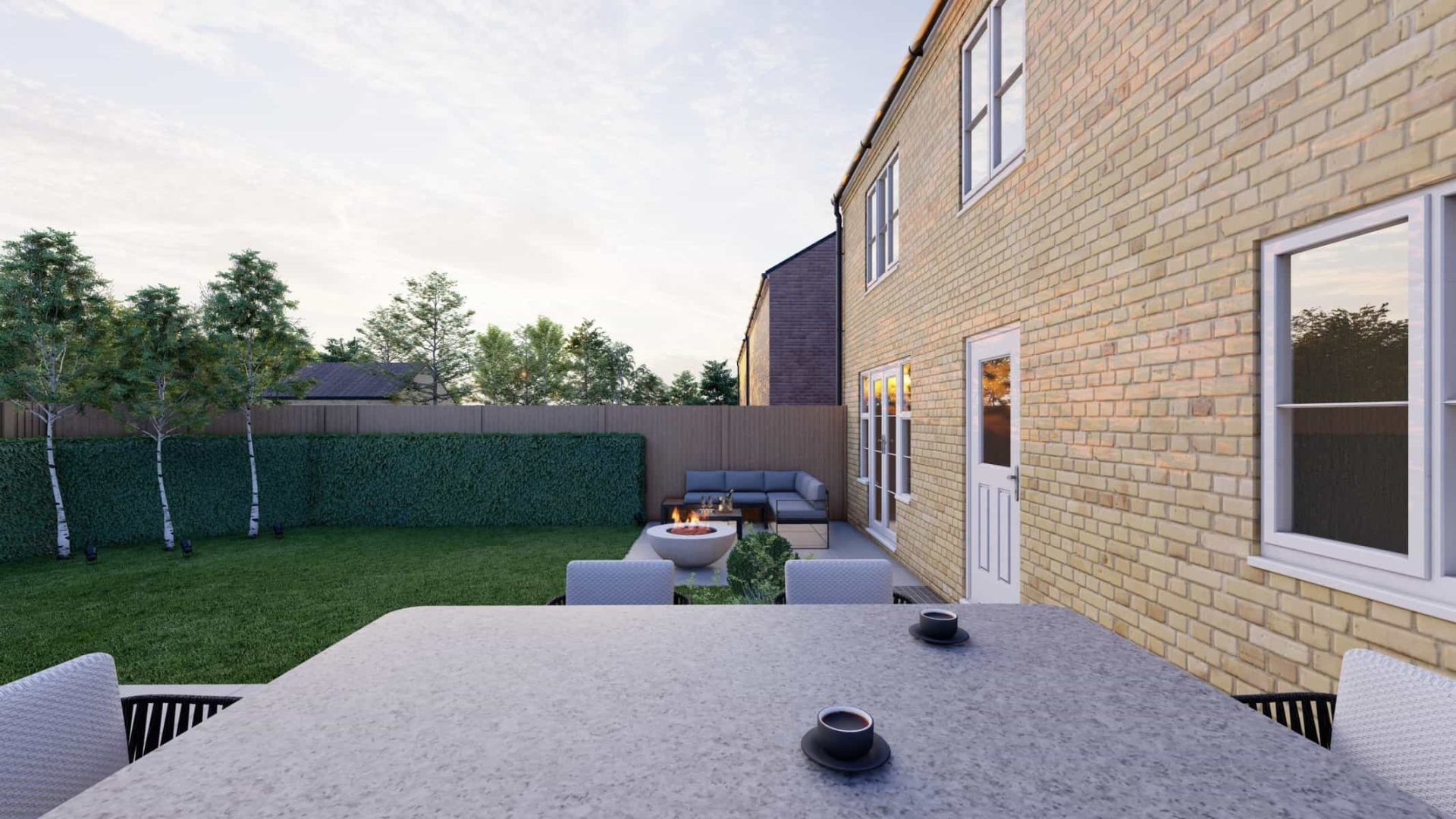 Newbuild Entertaining Space garden design project