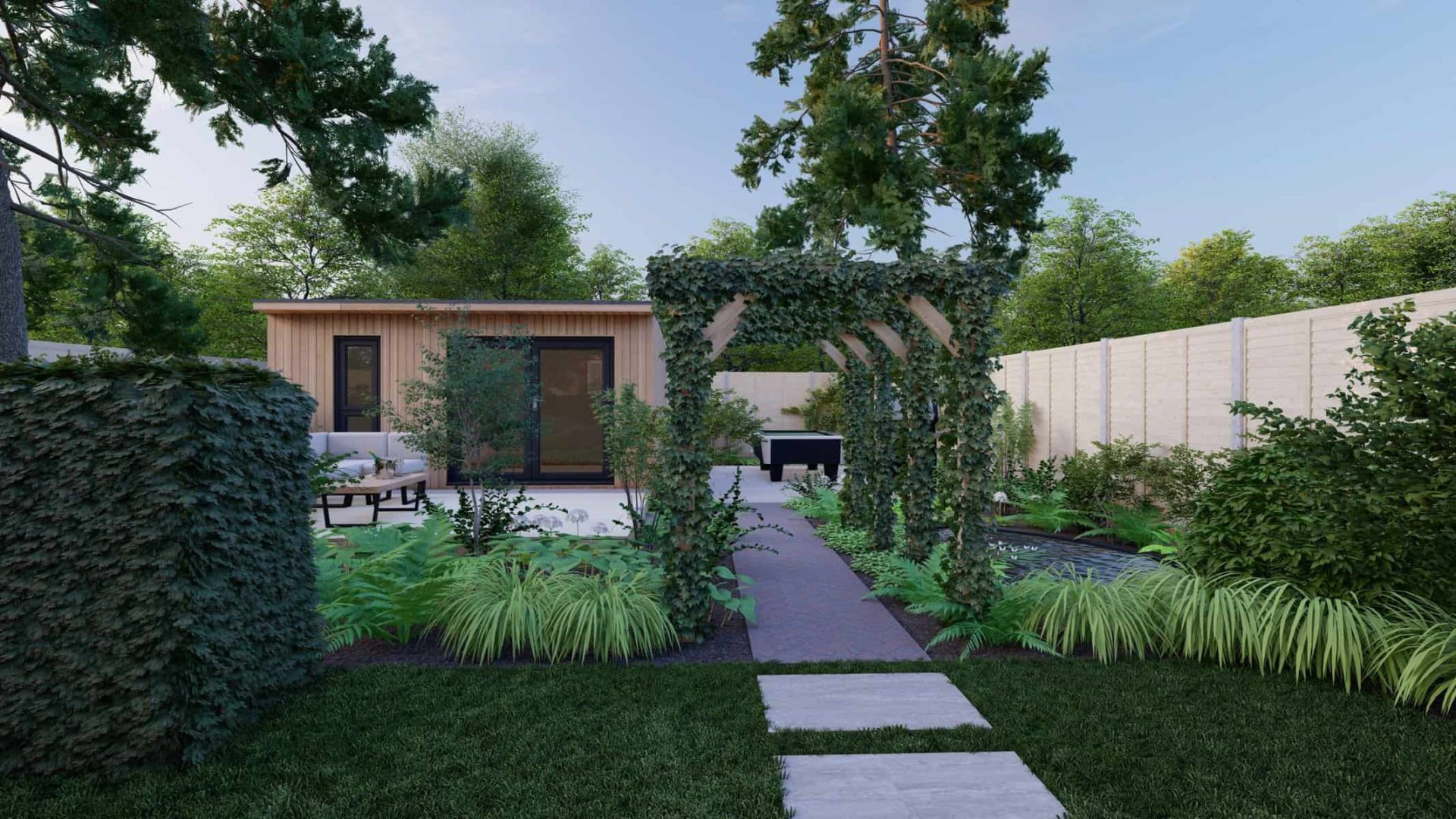 Lush Luminary Oasis garden design project