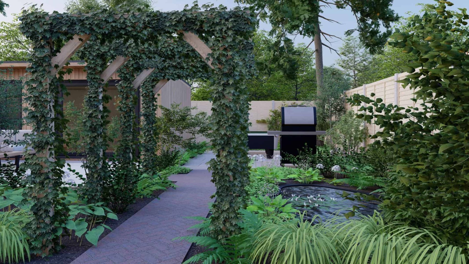 Lush Luminary Oasis garden design project