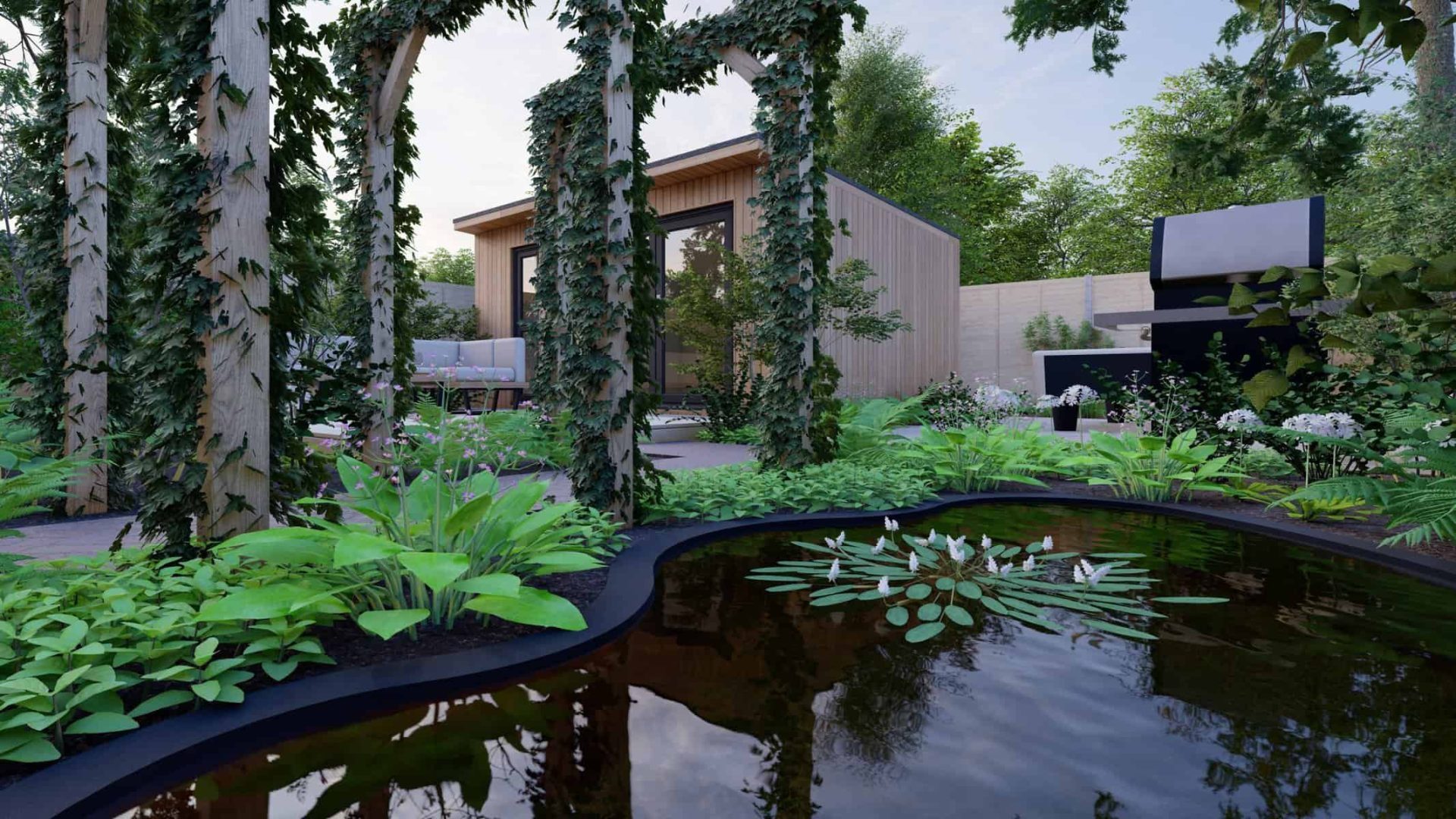 Lush Luminary Oasis garden design project