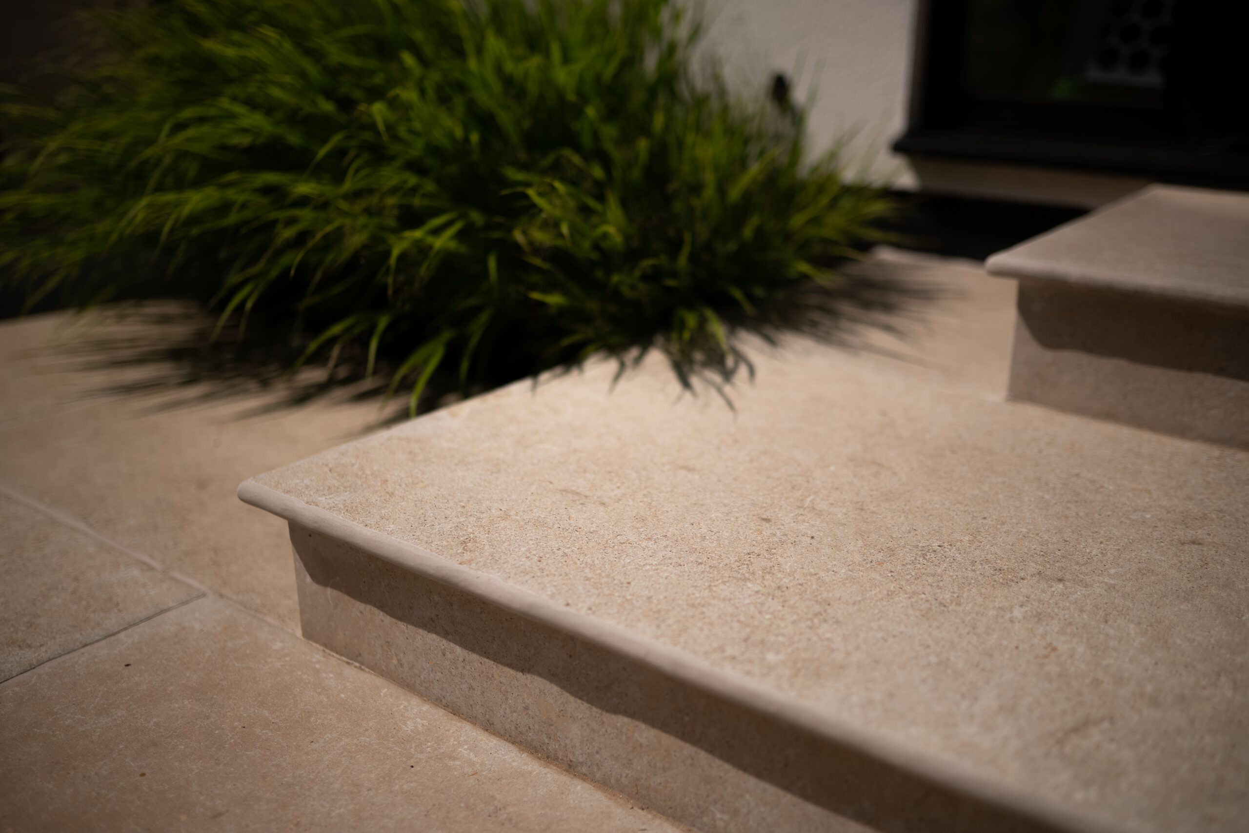 modern clean step patio paving