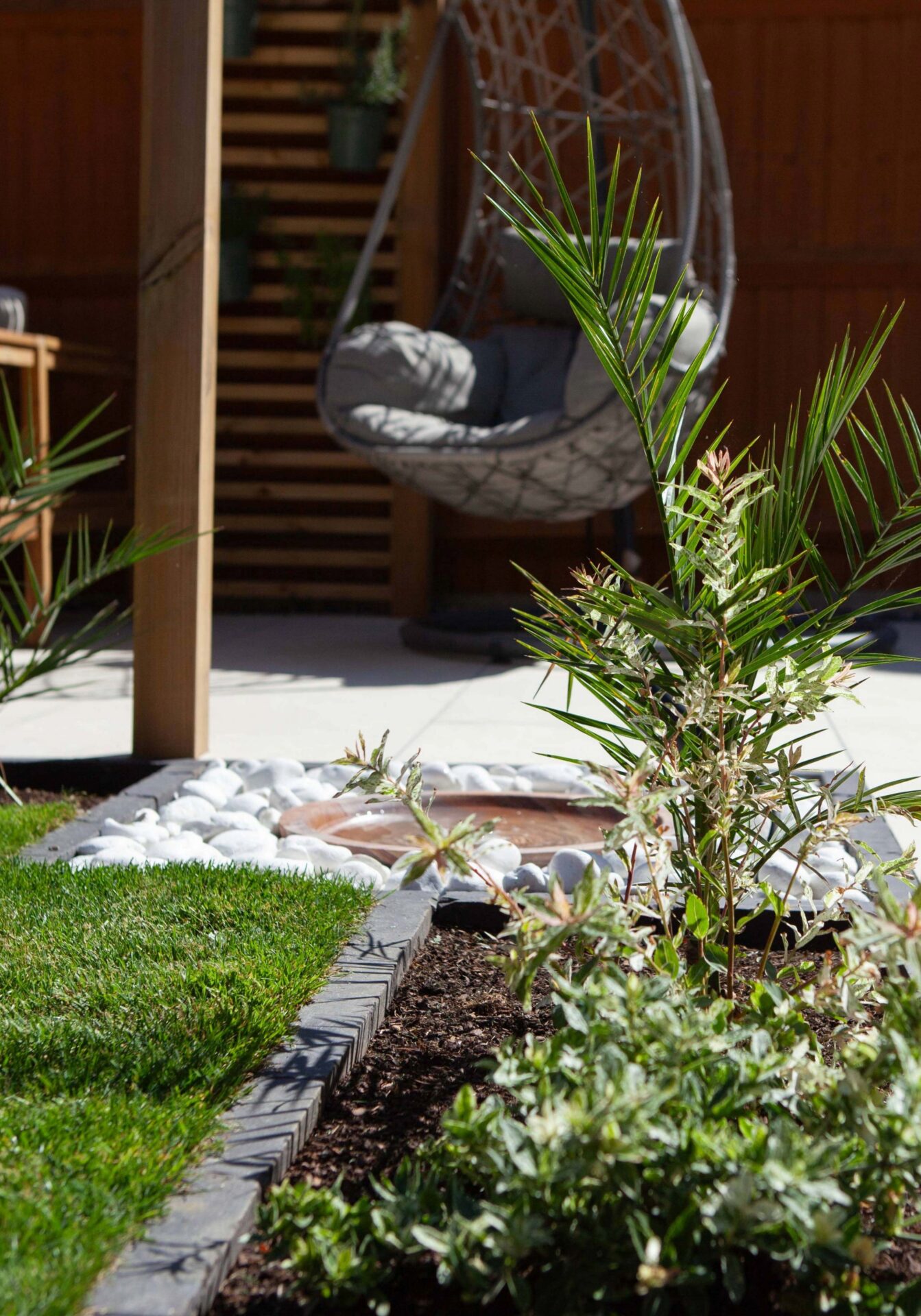 Hertfordshire Drives And Landscapes Hitchin in the finished From Deck to Structured Garden garden in Letchworth Garden City.