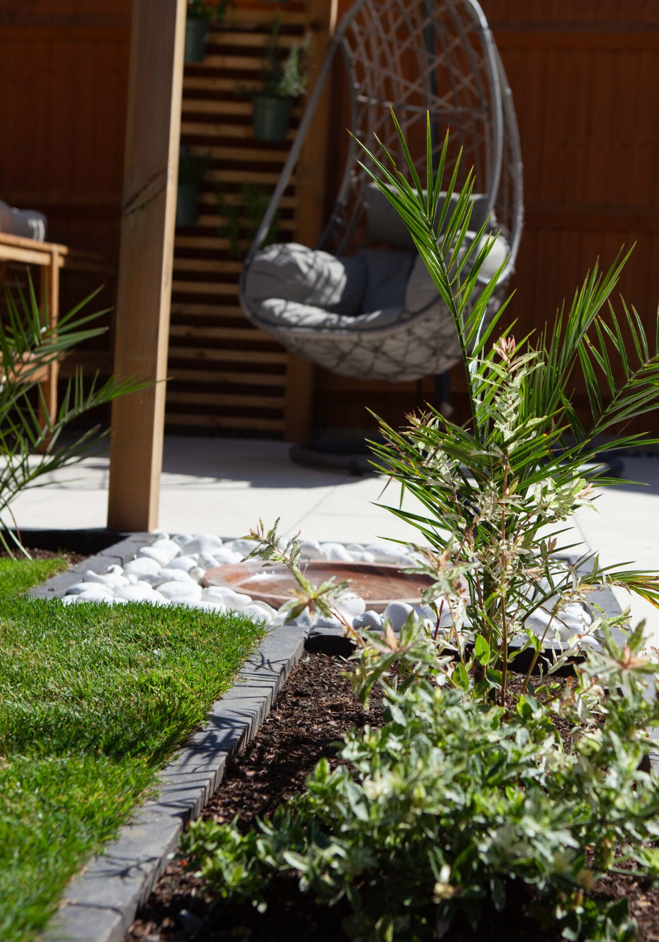 Hertfordshire Drives And Landscapes Hitchin in the finished From Deck to Structured Garden garden in Letchworth Garden City.