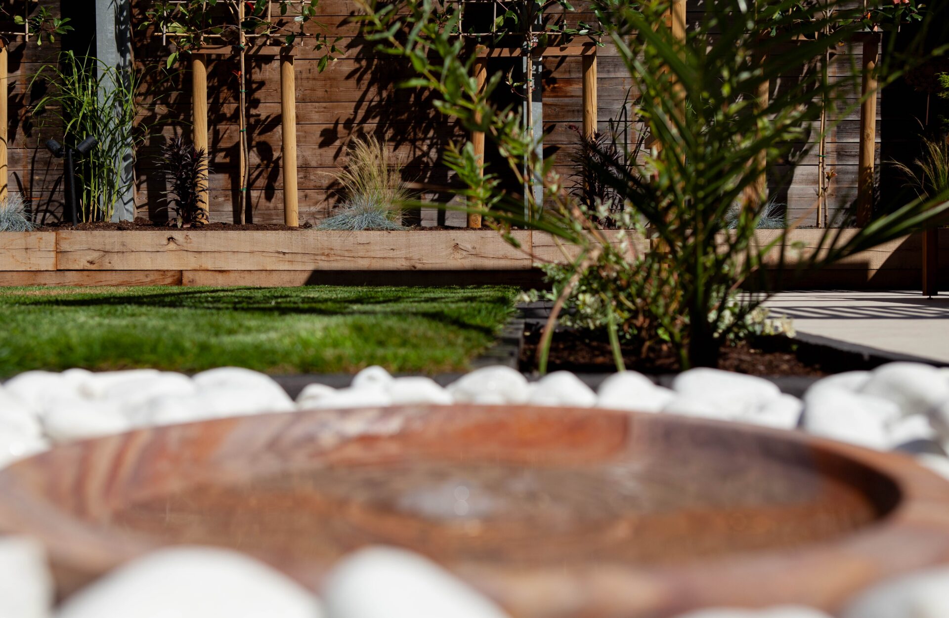 Hertfordshire Drives And Landscapes Hitchin in the finished From Deck to Structured Garden garden in Letchworth Garden City.