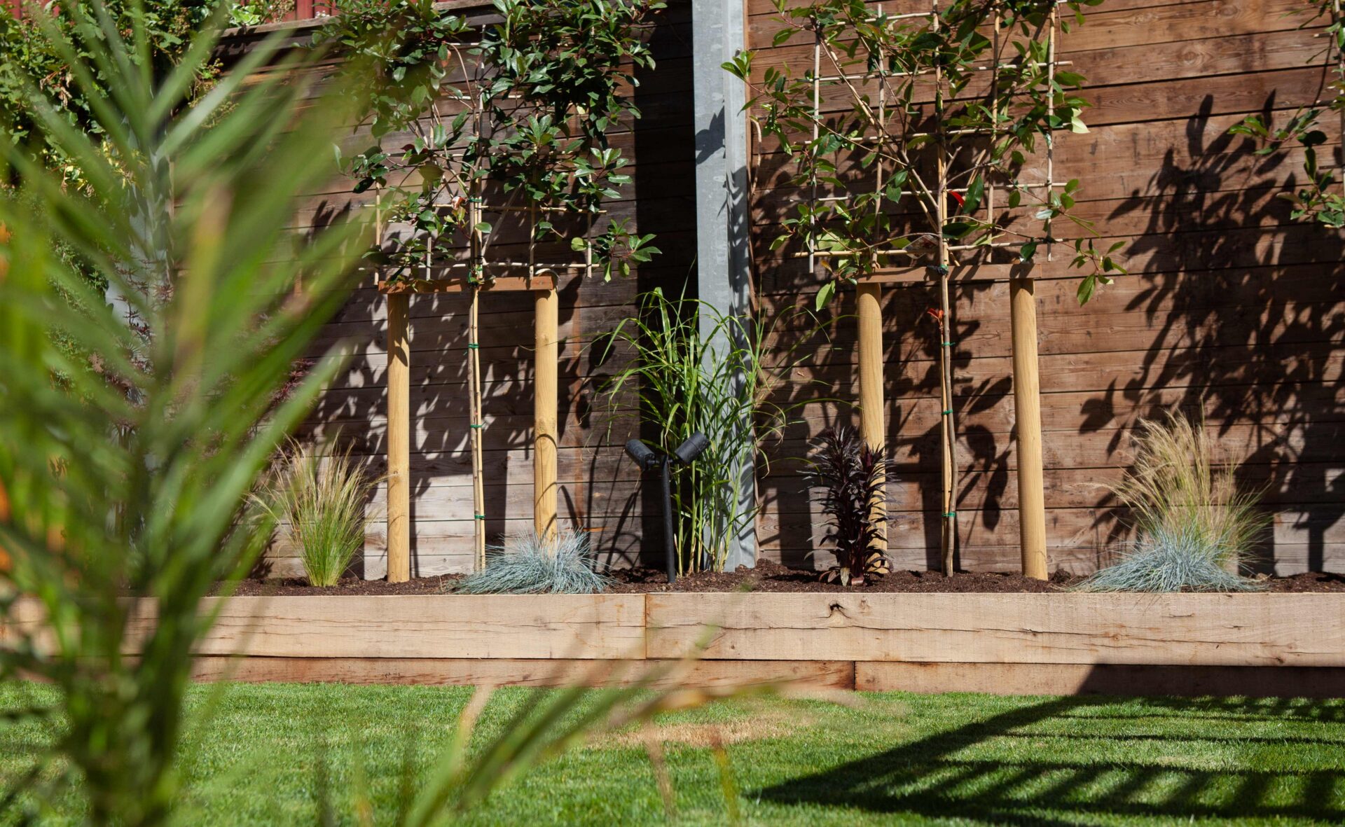 Hertfordshire Drives And Landscapes Hitchin in the finished From Deck to Structured Garden garden in Letchworth Garden City.