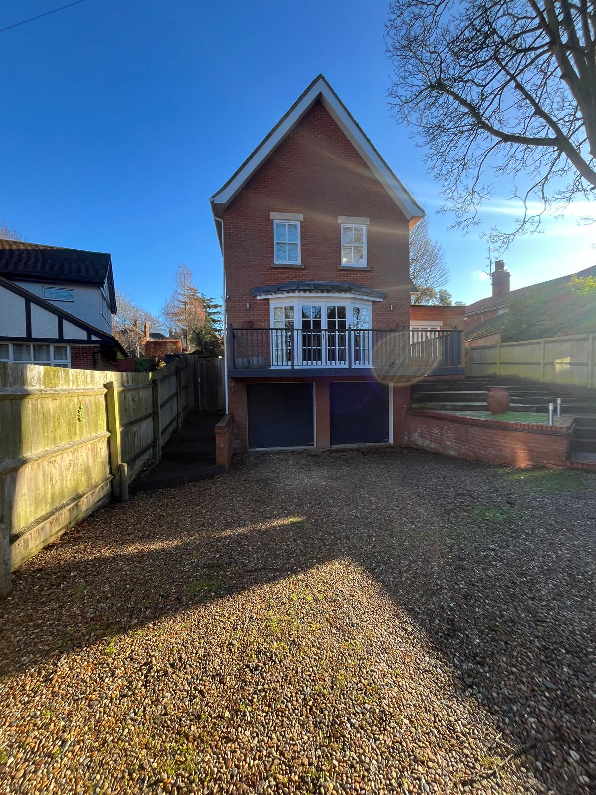 Garden before the Permeable Driveway with Room to Turn landscaping project in Hitchin.