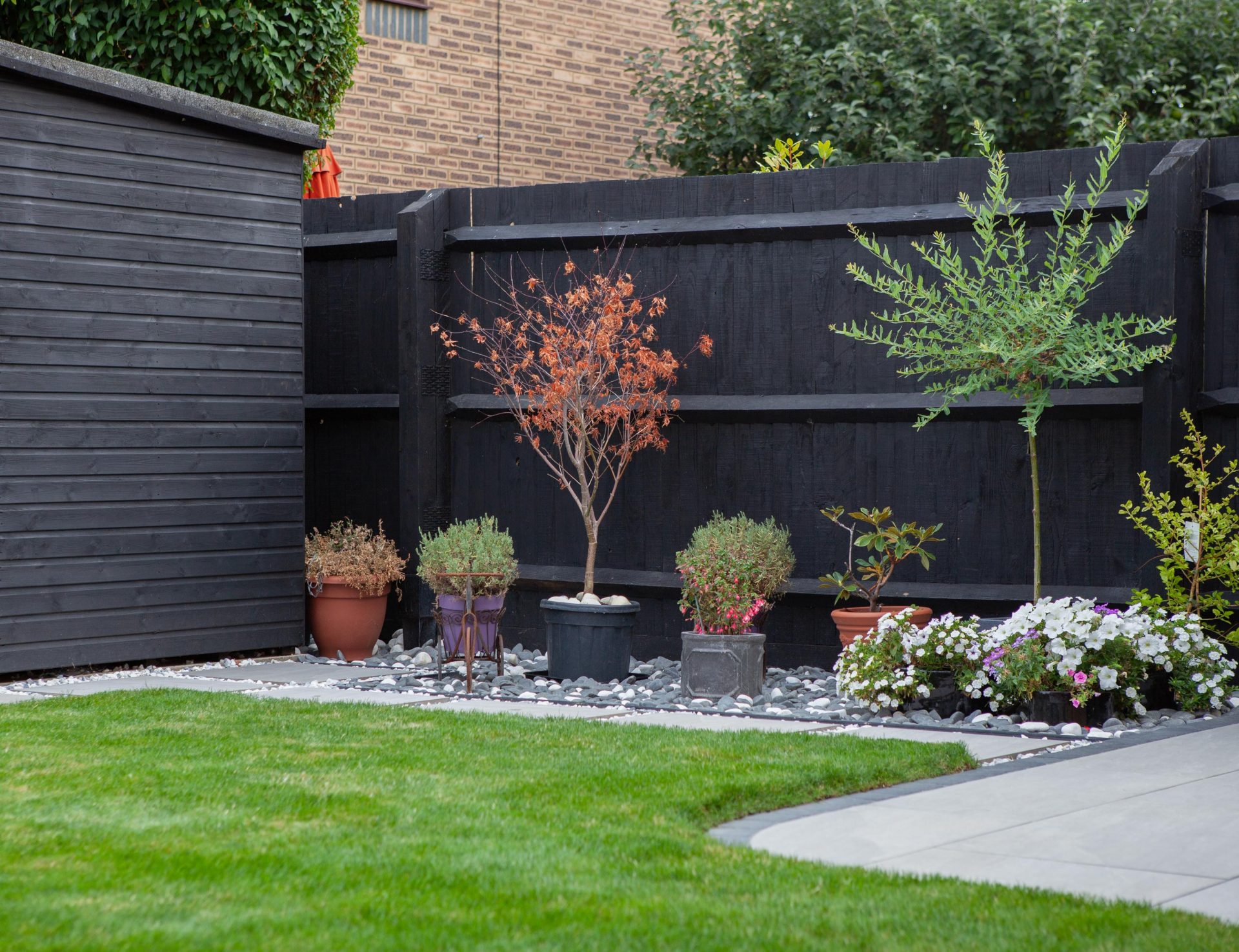 Hertfordshiredrivesandlandscapes Luton Nj in the finished Three Patios & Central Lawn garden in Luton.