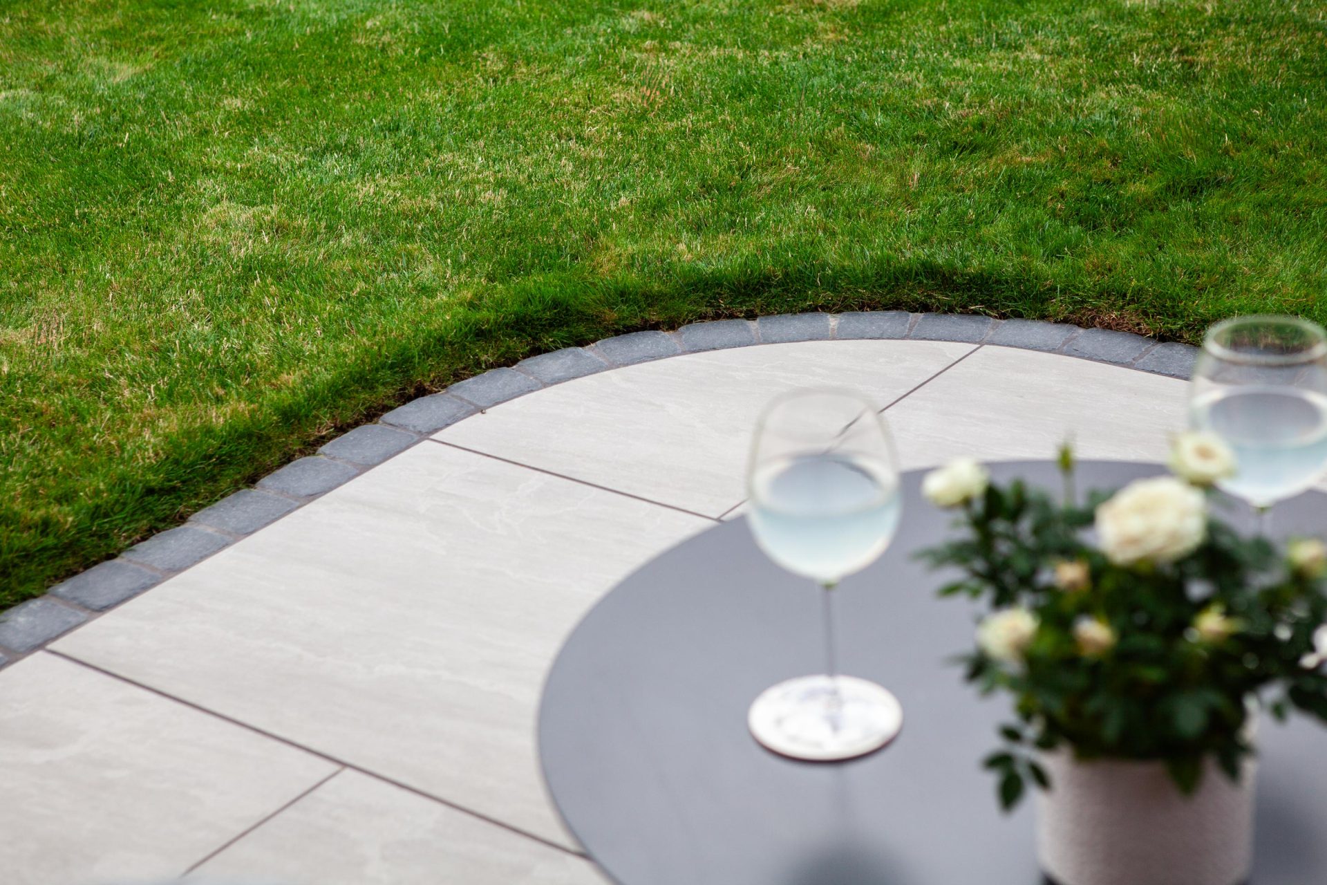 Hertfordshiredrivesandlandscapes Luton Nj in the finished Three Patios & Central Lawn garden in Luton.
