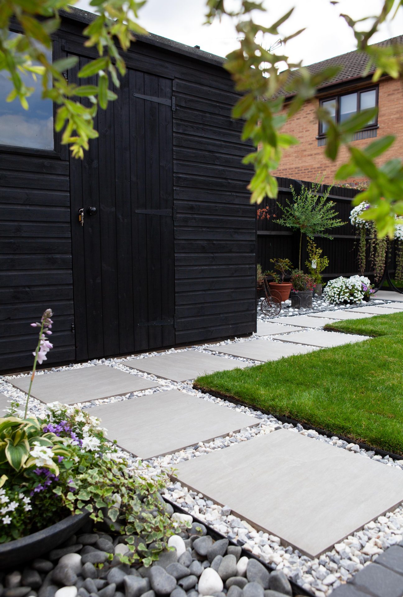 Hertfordshiredrivesandlandscapes Luton Nj in the finished Three Patios & Central Lawn garden in Luton.